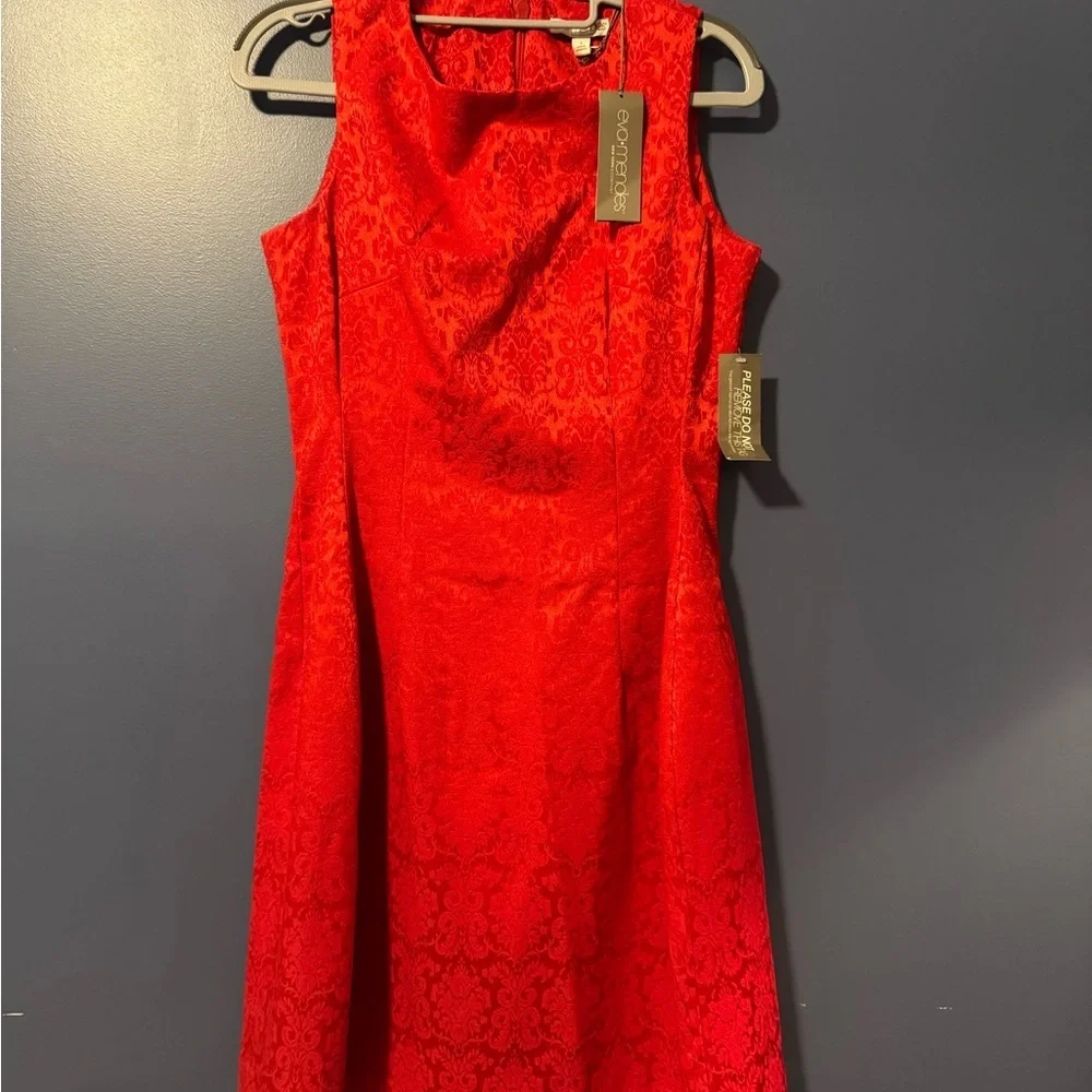New York & Company Red Midi Dress